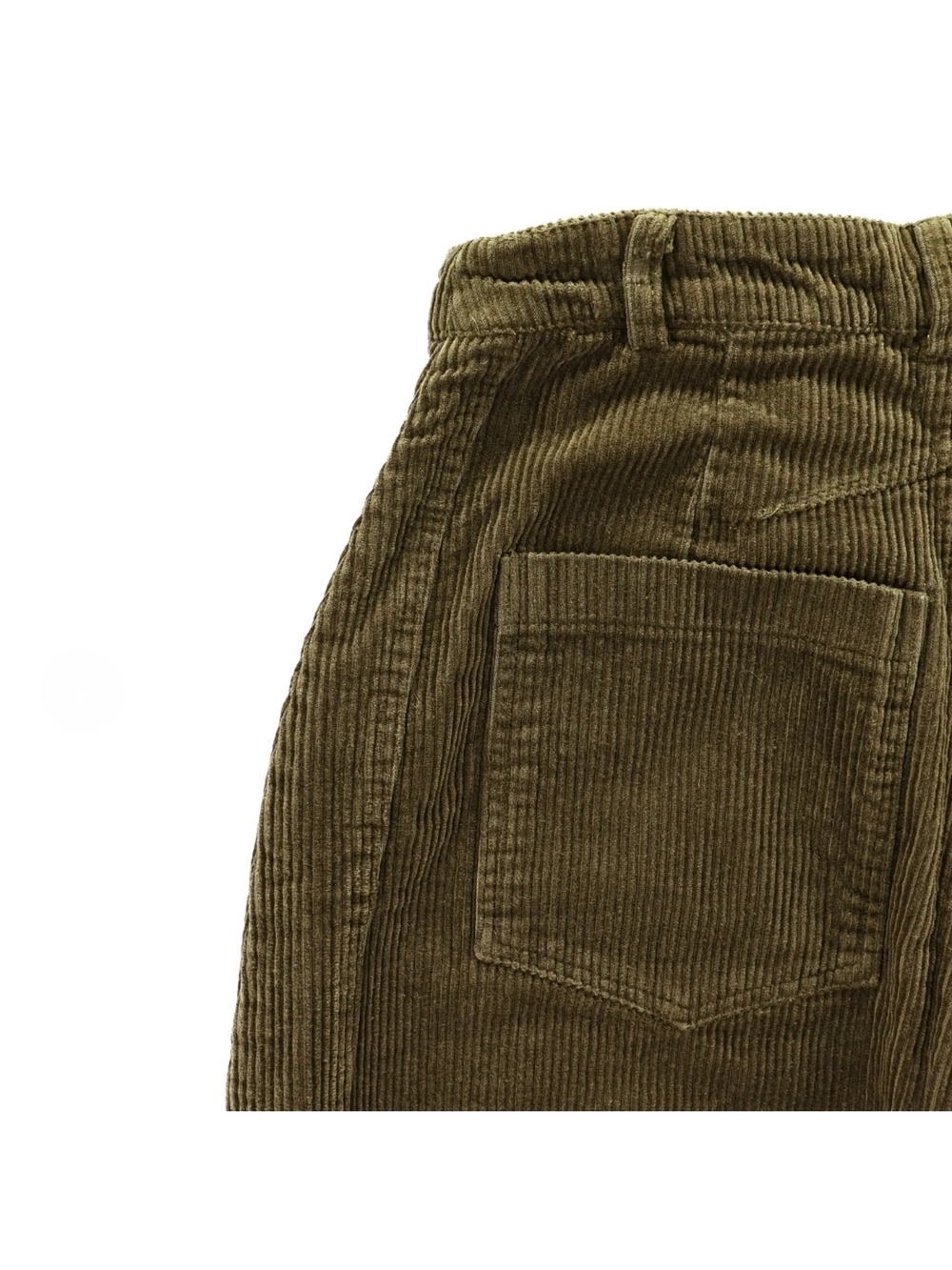 NWT Jacquie The Label SYLVIE Embroidered Barrel-leg Corduroy Olive - Picture 5 of 10